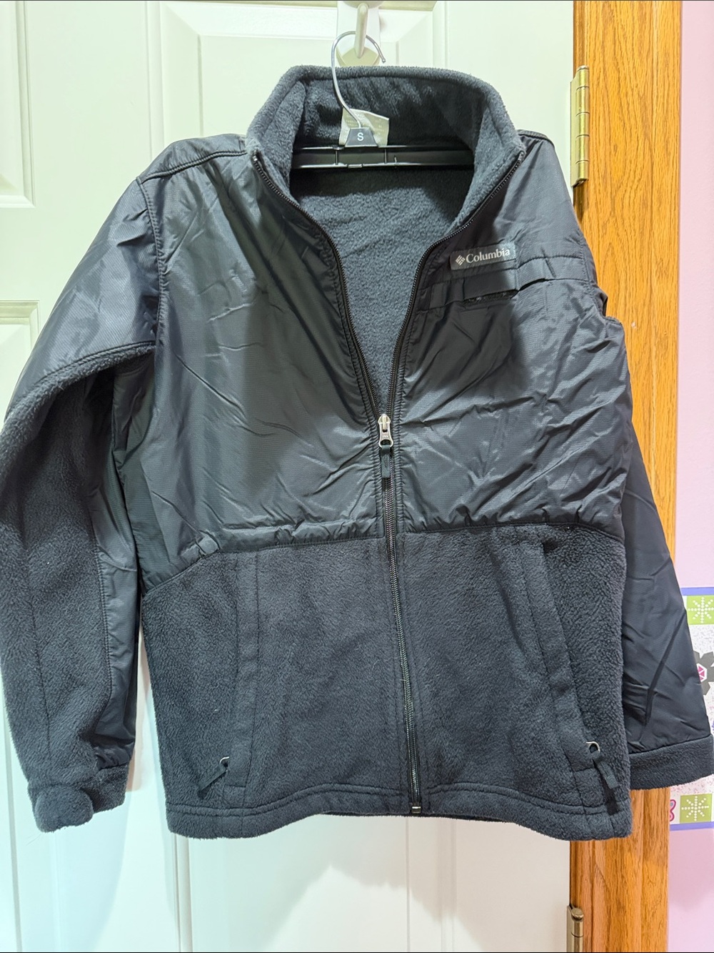 Columbia Black Two-Texture Full-Zip Jacket